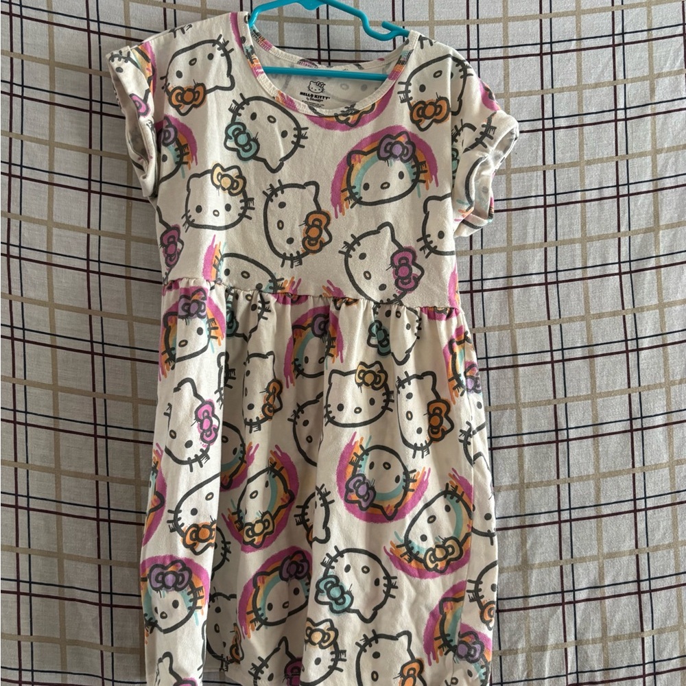 Hello Kitty Multicolor Print Casual Dress